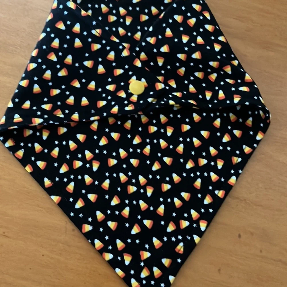 Halloween candy corn baby bandana bib